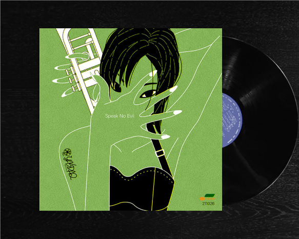 レコードジャケット風アート【レコード盤なし】Speak No