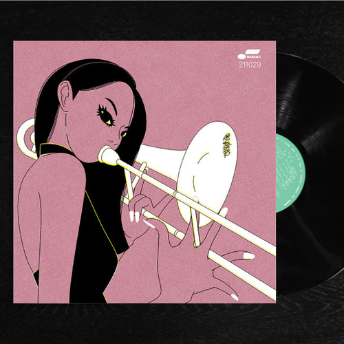 レコードジャケット風アート【レコード盤なし】黄金の風_178