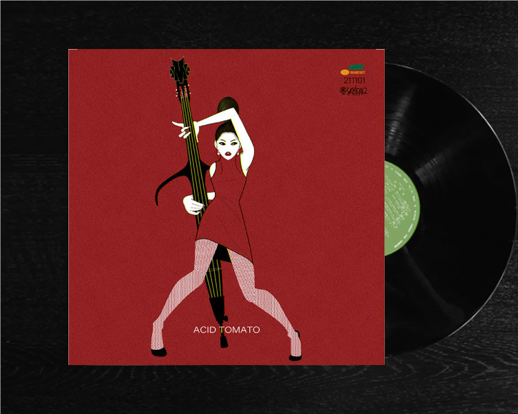 レコードジャケット風アート【レコード盤なし】Acid tomato_c179