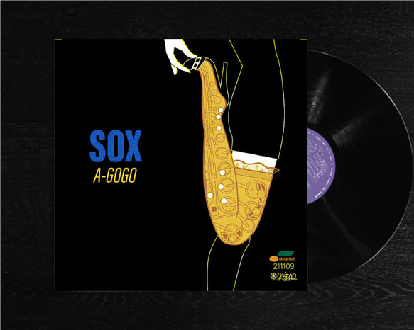 レコードジャケット風アート【レコード盤なし】Sox a-gogo_c181 1枚目の画像