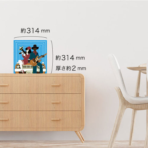 レコードジャケット風アート【レコード盤なし】タクシージャック_c186