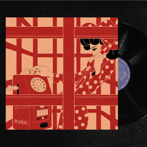 レコードジャケット風アート【レコード盤なし】ダイヤルYASDAQ_c188