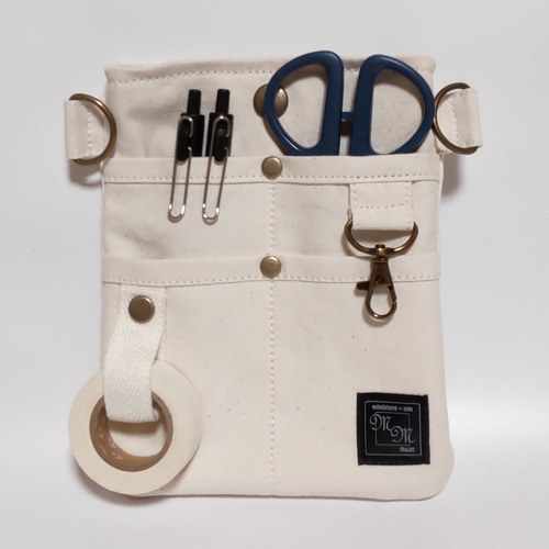 ≪予約販売≫帆布 ホワイト オーガナイザー☆ ナースポーチ☆ワーク