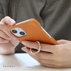 栃木レザー iPhoneケース スマホリング ハードケース 本革 ポリカーボネート wtofr 19枚目の画像