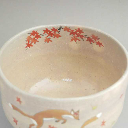 ◇商品番号 3496 抹茶茶碗 秋きつね 昇 茶碗・めし碗 松韻堂 通販