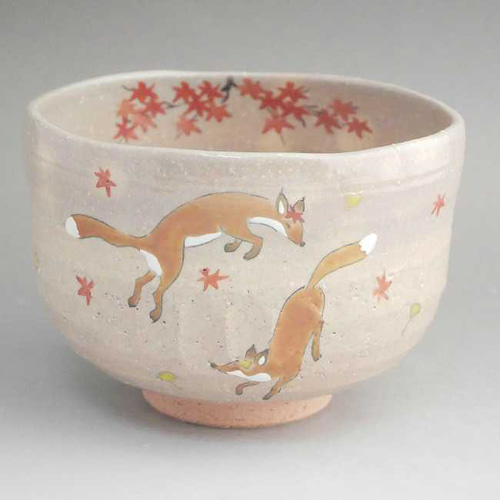 【松峰】茶碗 八木海峰作 京焼 抹茶茶碗(杜若)｜抹茶道具｜京なごみオンラインショップ