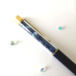 きらめく夜の海】 キラキラ ビーズ ボールペン キラキラボールペン