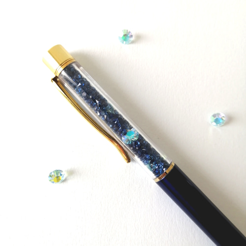 きらめく夜の海】 キラキラ ビーズ ボールペン キラキラボールペン