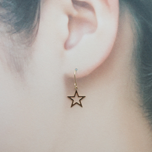 星ふるピアス～ No.3395 K18 地金 ピアス ピアス（フック・チェーン