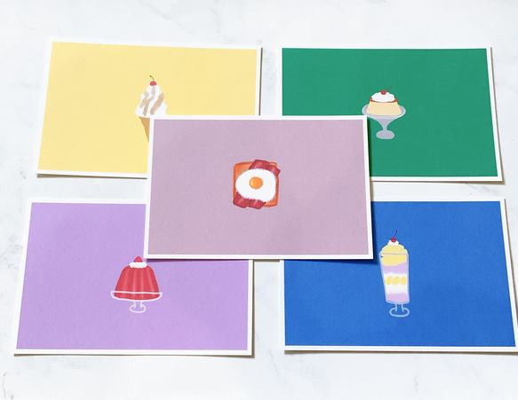 レトロ 5枚 ポストカード かわいい おしゃれ はがき カード インテリア