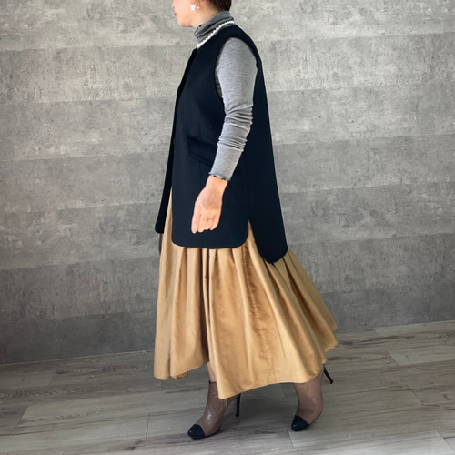 Keep my closet ウールリバージレ 低身長S□ 贅沢オールハンド仕上げ！ あったかウールリバージレ