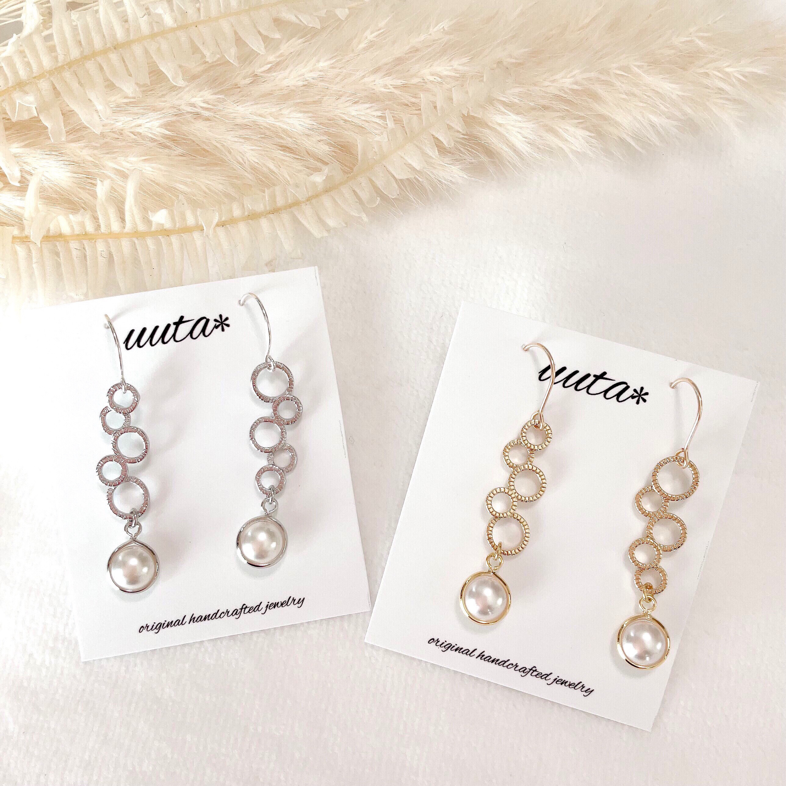 k2 ストーンフラワーカービング14kgfピアス