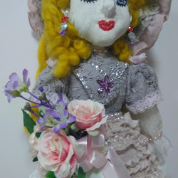 『薔薇淑女』　アンティックドール風　創作人形　フリルなドレス　薔薇のオシャレ帽子 6枚目の画像