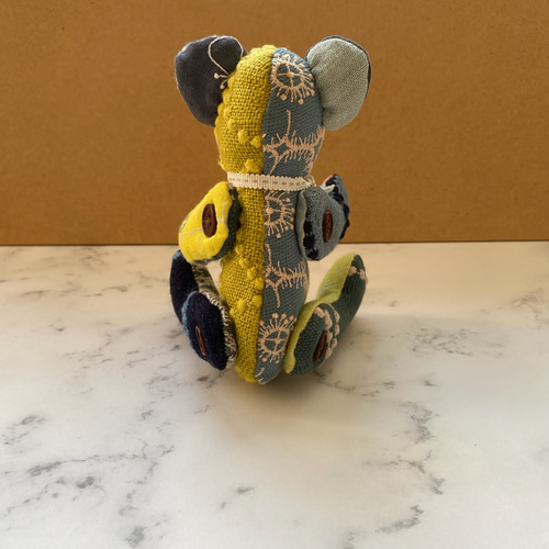 ミナペルホネン＊ハンドメイドくまぐるみ ミナペルホネンファブリックのハギレで作ったベア ぬいぐるみ