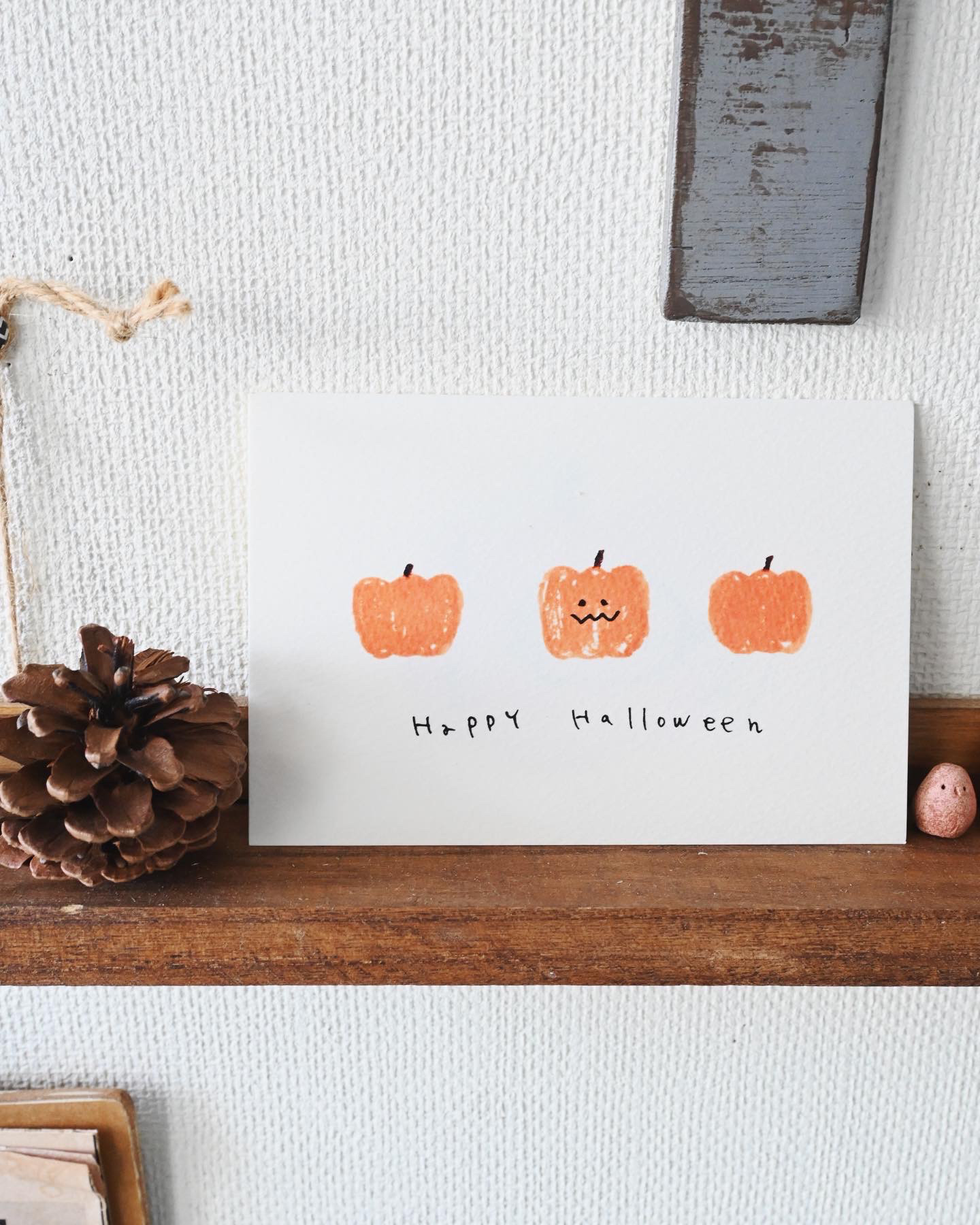 シンプル＊ハロウィン＋ポストカード＊選べる2枚セット♪ ポスト