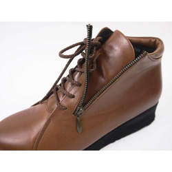 超輕超輕鞋底高幫繫帶靴 z411 brown 棕色短靴 第3張的照片