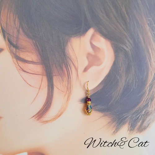 魔女の薬瓶～No.1～ ピアス/イヤリング [アメジストシマー2x