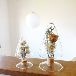 アンティーク フラワーベース クリスタル カットガラス 透明 花瓶