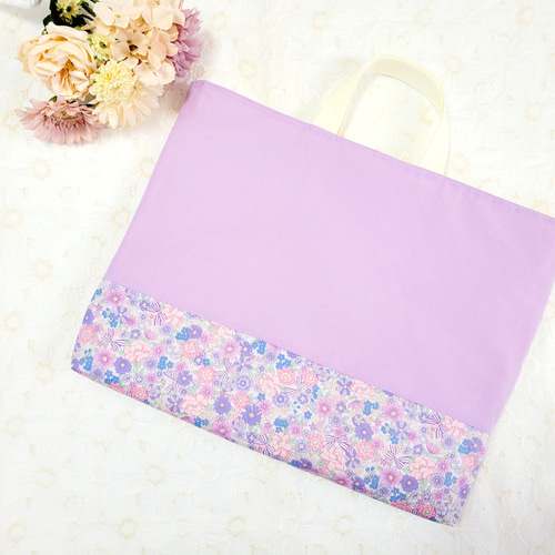 レッスンバッグ 絵本袋 手提げ 手提げ袋 プリンセス ピンク 花柄