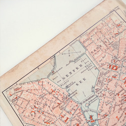 スイス ジュネーブ アンティークマップ 古地図 ヴィンテージペーパー 図版 マイヤー百科事典 1957-4 6枚目の画像