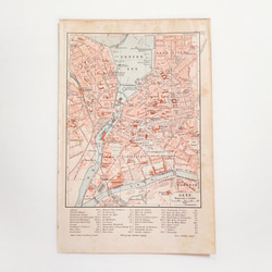 スイス ジュネーブ アンティークマップ 古地図 ヴィンテージペーパー 図版 マイヤー百科事典 1957-4 1枚目の画像