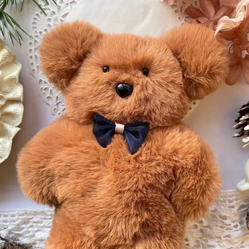 ハンドメイドぬいぐるみ くまちゃん 08 ぬいぐるみ アカザ麦 通販