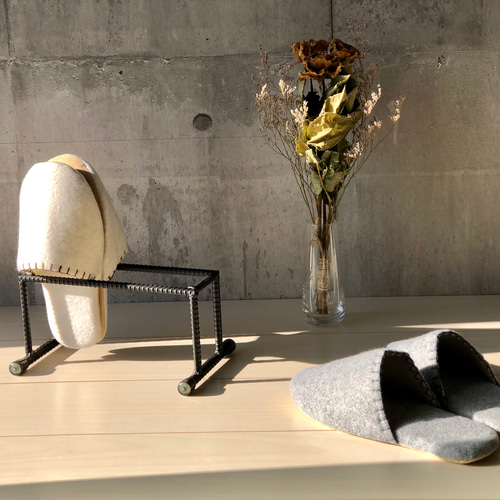 アイアンスリッパラック 1列 約2足収納可能 整理 玄関 スタンド