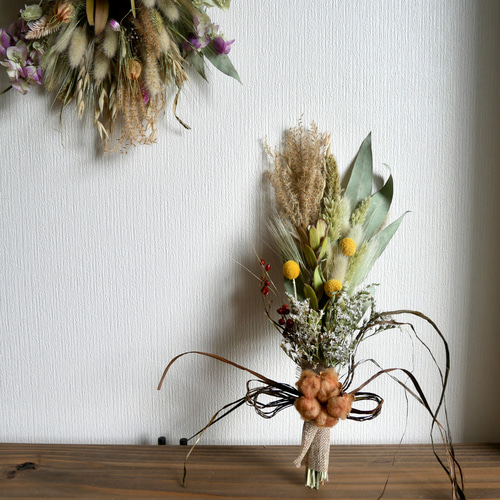 3wayお正月飾り】スワッグ・リースにもなるしめ縄飾り・森のセット