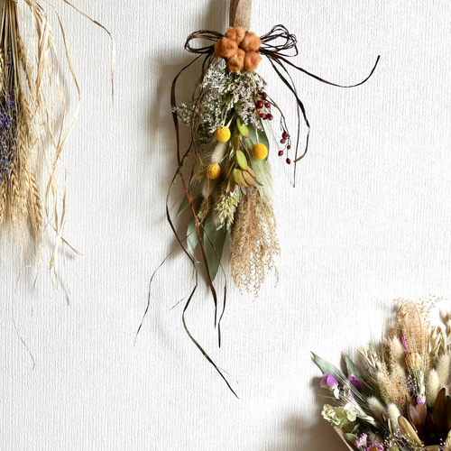 3wayお正月飾り】スワッグ・リースにもなるしめ縄飾り・森のセット