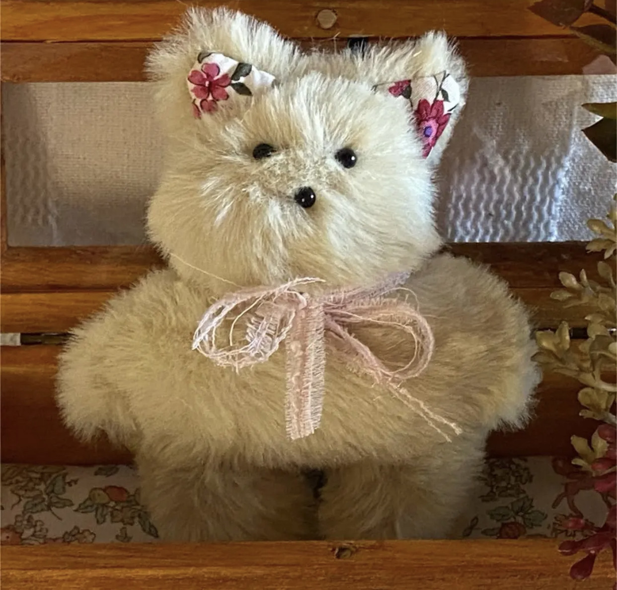 ★新作★ ハンドメイドぬいぐるみ　⁂みるくねこちゃん❤️イチゴつみ ⁂ ☆新作☆ ハンドメイドぬいぐるみ⁂みるくねこちゃん❤️イチゴつみ ⁂