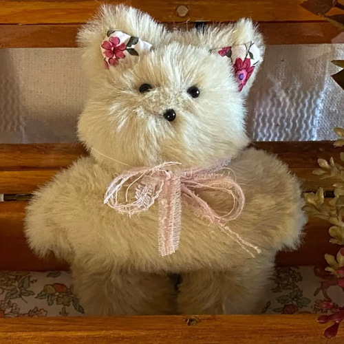 ハンドメイドぬいぐるみKiki薄緑色の猫ちゃん ☆アードドル 01