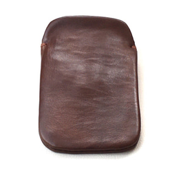 【手感皮革】iPhone14Plus/14pro max 巧克力色真皮保護殼保護套（淺棕色麂皮） 第4張的照片