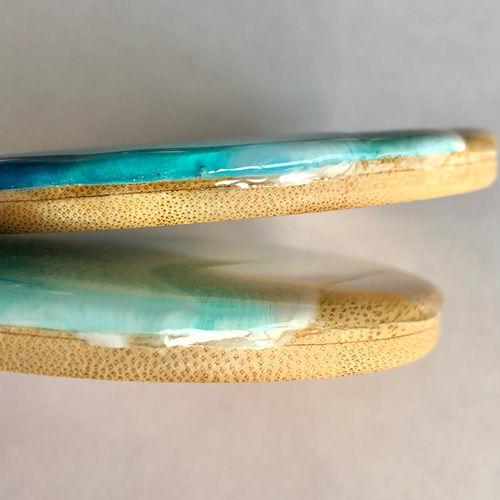 海レジン アート オーシャンブルー コースター 海小物