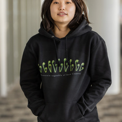 ［着る山菜］こごめパーカー（ブラック） 13枚目の画像