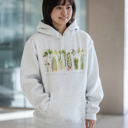［着る山菜］山菜図鑑パーカー（アッシュ） 13枚目の画像