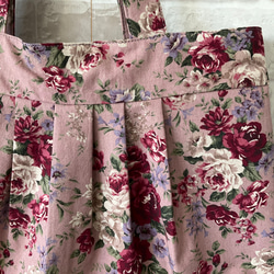 [L size] Antique Rose (Large) Cotton Linen Granny Bag Pink &lt;適 第2張的照片