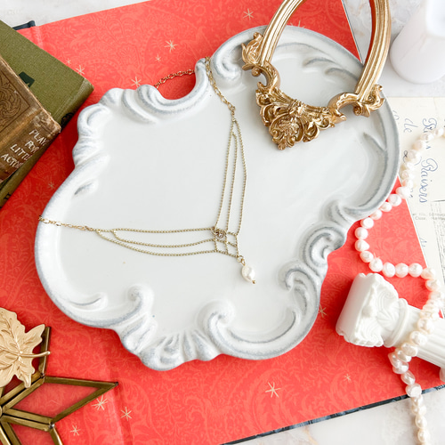 交差する未来：淡水パールのチョーカーネックレス SV493