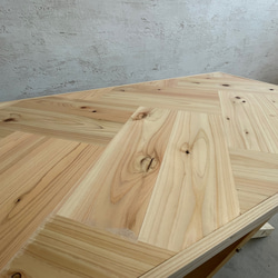 ［ご注文品］折り畳み式ヘリンボーンテーブル 4枚目の画像