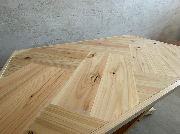 ［ご注文品］折り畳み式ヘリンボーンテーブル 4枚目の画像