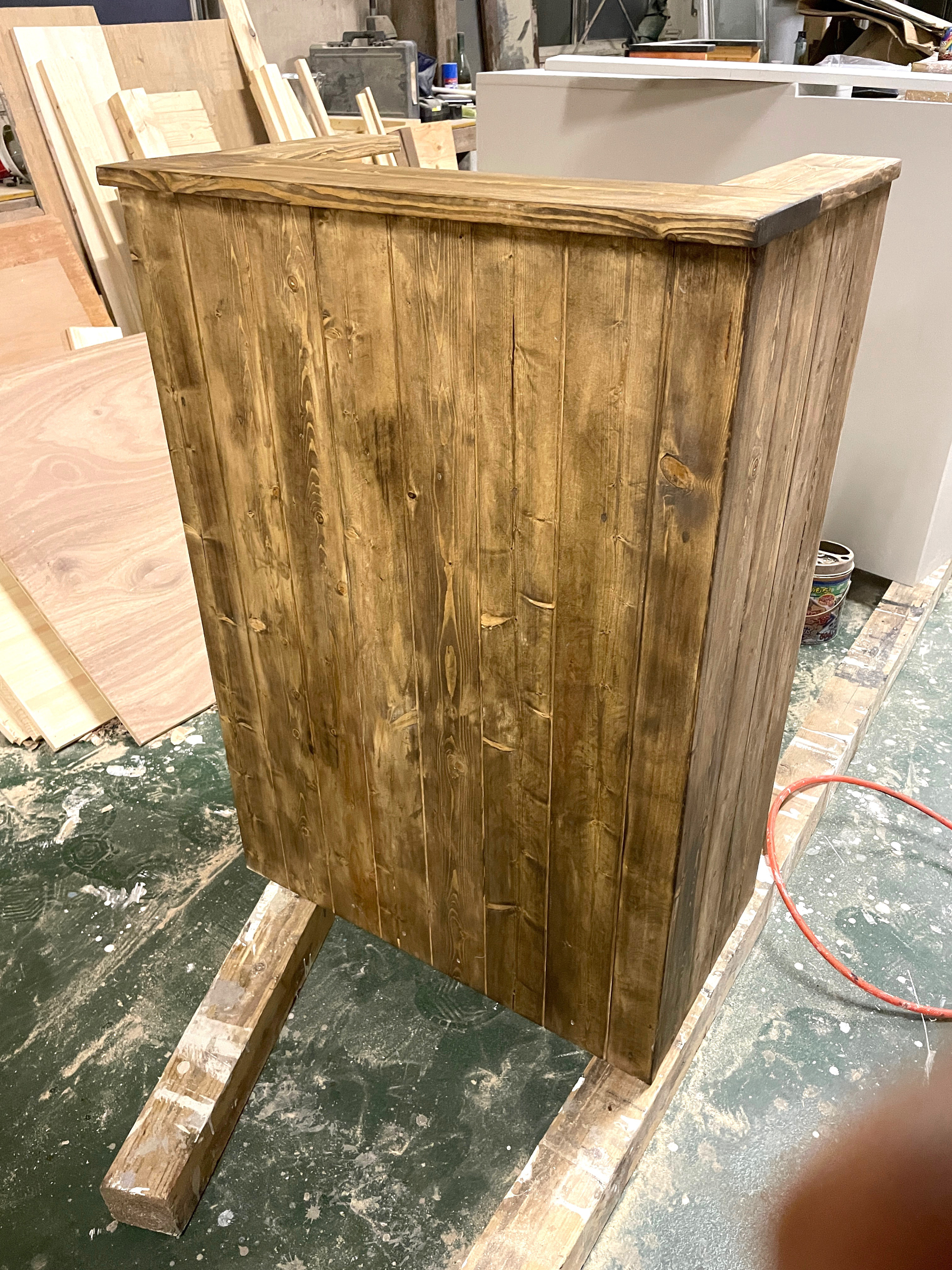 ステイン仕上げ　古木調　レジカウンター 25,773円