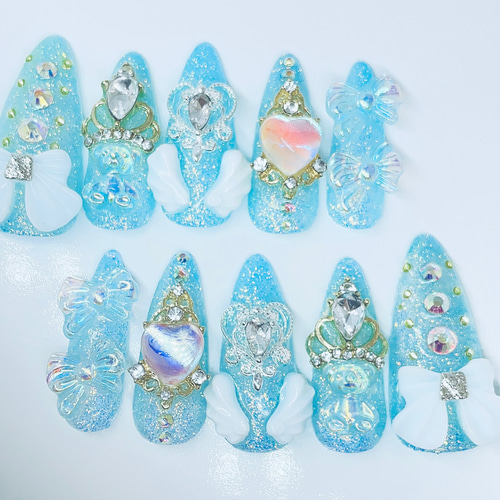 ネイルチップ サイズオーダーネイルチップ 量産系ネイル 地雷系ネイル  