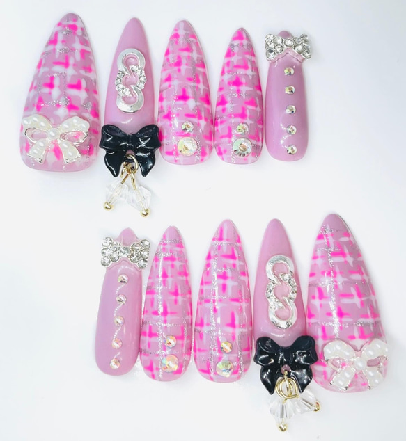 サイズオーダーネイルチップ No.15 量産系ネイルチップ 地雷系ネイル