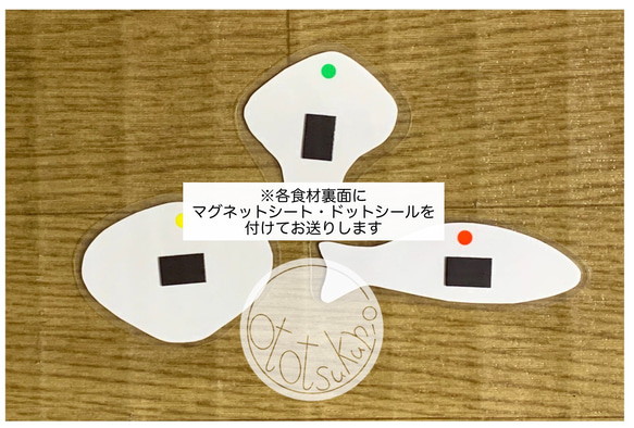 《送料込み》食育教材　マグネット式　三色食品群　『追加食材24種』※食材パーツのみです　食育グッズ 3枚目の画像