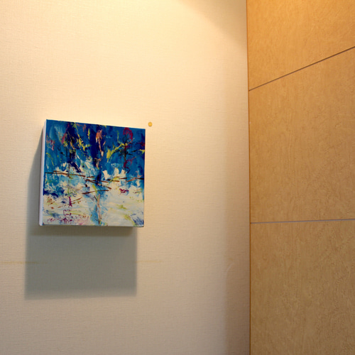 新春新年限定 油絵一点モノ 小作品 「海」 油彩画 美品未使用 未発表