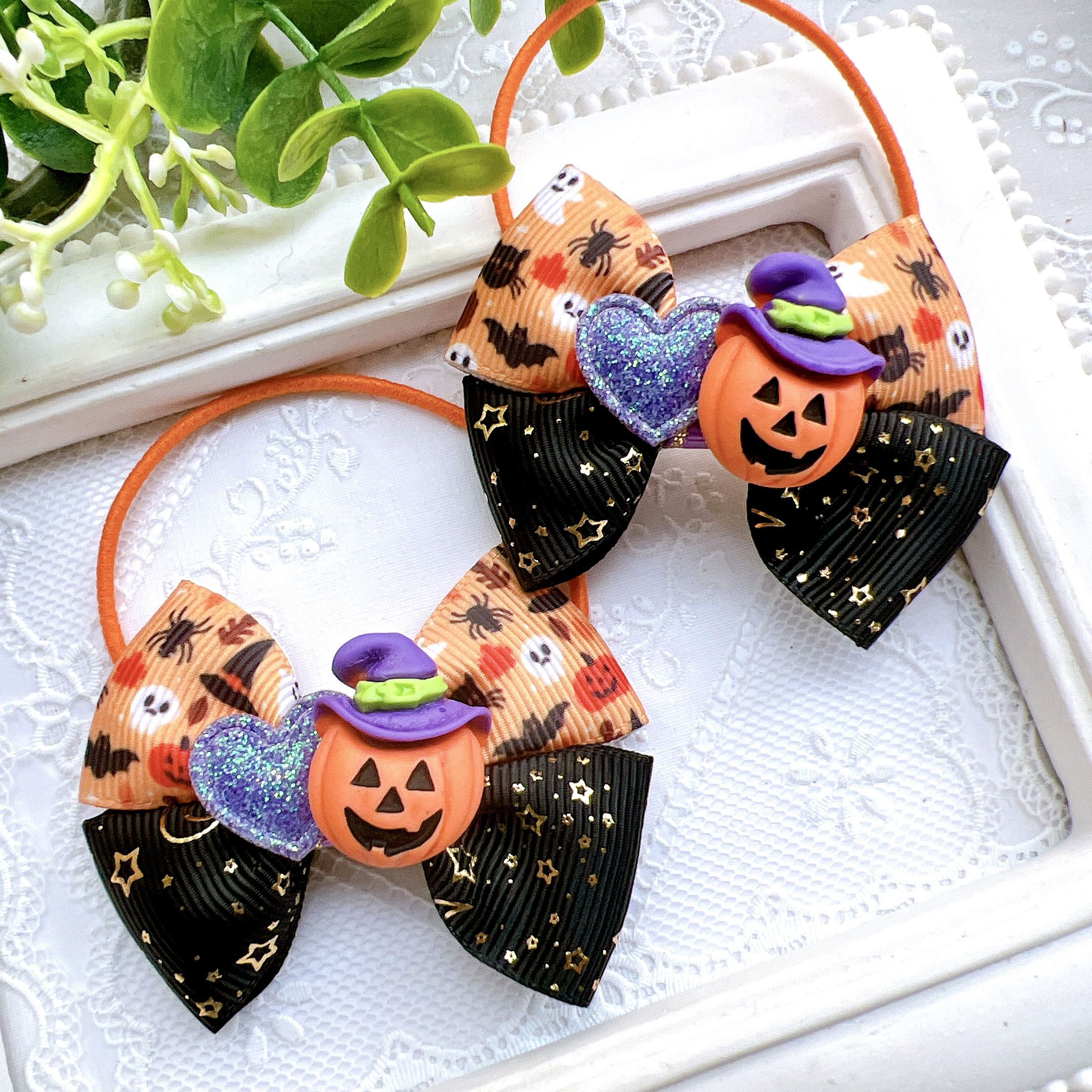 T-251】ロゴヘアリボン キッズヘアゴム キッズヘアリボン T-251】ロゴ