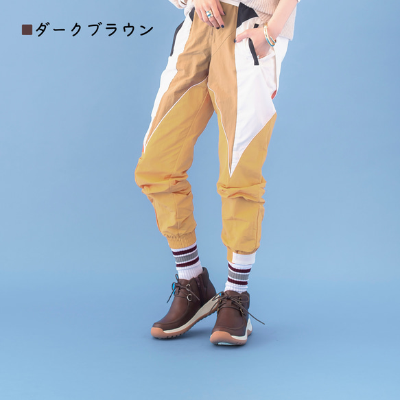 モカシン風レースアップショートブーツ メモリ レディース RegettaCanoe -リゲッタカヌー- CCME002 5枚目の画像