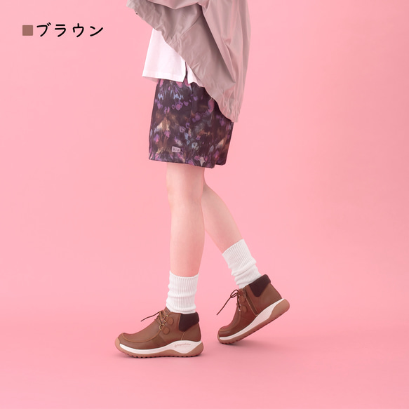 モカシン風レースアップショートブーツ メモリ レディース RegettaCanoe -リゲッタカヌー- CCME002 4枚目の画像