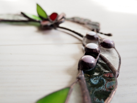 お正月飾リースステンドグラスのしめ縄リース 8枚目の画像