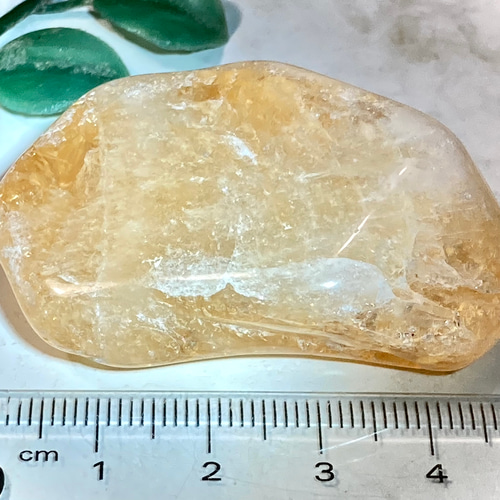 恋愛・虹入り】レインボー シトリンクォーツ 原石 タンブル