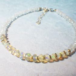 [十月生日石] 14kgf * Opal &amp; Moonstone Bracelet Opal &amp; Moonsto 第3張的照片
